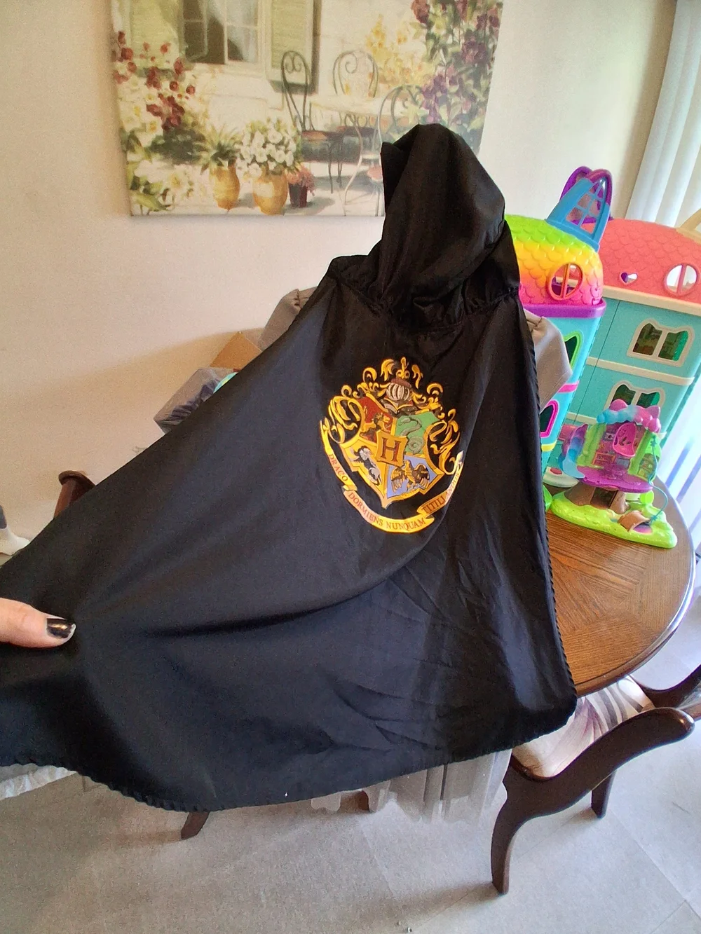 Warner Bros. Gryffindor-Inspired Girls' Dress - Gray with Gold & Red Tie Detail